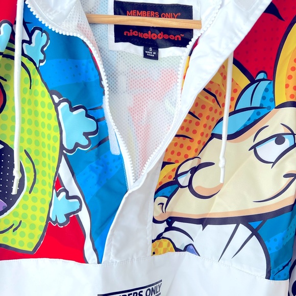MEMBERS ONLY Graphic Hooded Windbreaker Pop Art Rugrat Design Size Small NWT🔥 - Picture 6 of 8